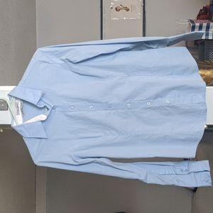 Blue button down